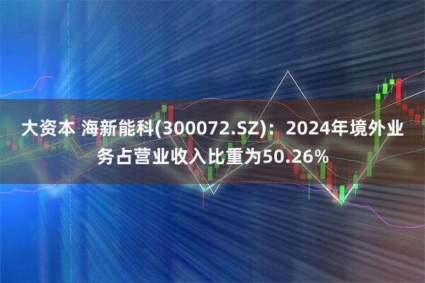 大资本 海新能科(300072.SZ)：2024年境外业务占营业收入比重为50.26%